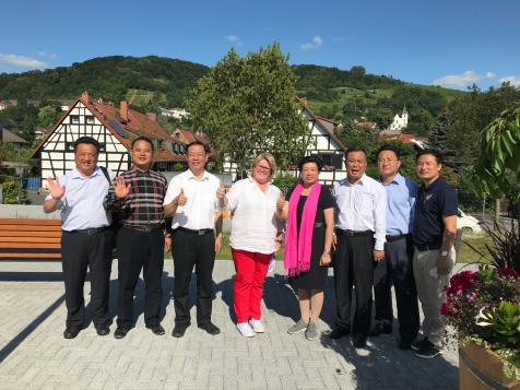 Die chinesische Delegation mit Frau Rettig